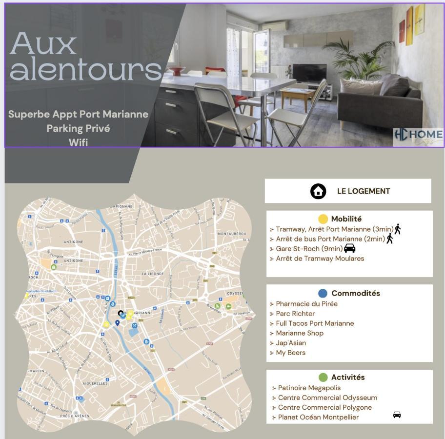 Superbe Appt Port Marianne, Parking Prive, 4 Personnes Apartman Montpellier Kültér fotó